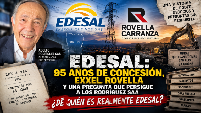 EDESAL: 95 AÑOS DE CONCESIÓN, EXXEL, ROVELLA Y UNA PREGUNTA QUE PERSIGUE A LOS RODRÍGUEZ SAÁ