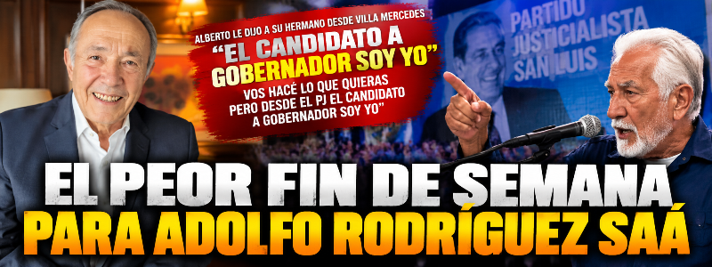 EL PEOR FIN DE SEMANA PARA ADOLFO RODRÍGUEZ SAÁ: ALBERTO LE MARCÓ LA CANCHA DESDE VILLA MERCEDES