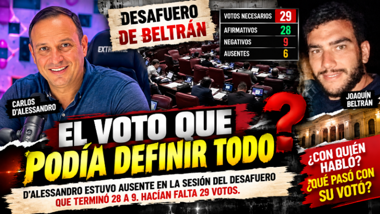 EL VOTO 29 QUE NUNCA LLEGÓ: LA AUSENCIA DE D’ALESSANDRO QUE DEFINIÓ EL DESTINO DE BELTRÁN