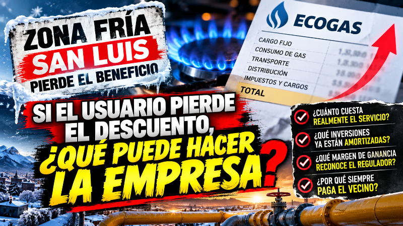 ZONA FRÍA: SI EL USUARIO PIERDE EL DESCUENTO, ¿POR QUÉ NADIE DISCUTE CUÁNTO PUEDE BAJAR LA EMPRESA?